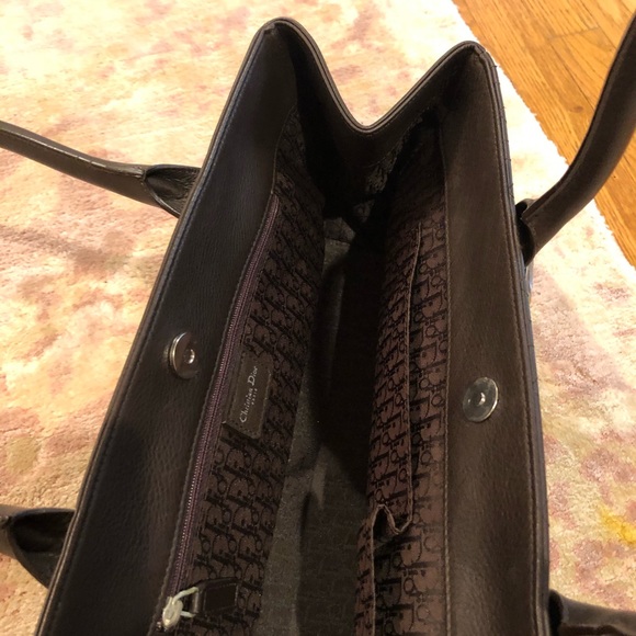 Dior Brown Leather Vintage Handbag - Picture 10 of 12